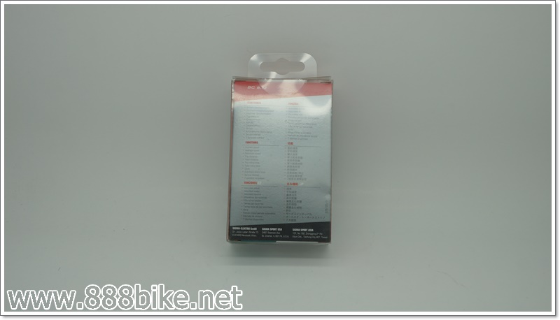 ไมล์มีสาย SIGMA SPORT bicycle computer, BC 8.12 8 ฟังชั่น (รองรับรอบขา)