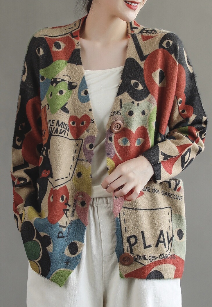 เสื้อคลุมไหมพรมนุ่มแต่งกระเป๋า
