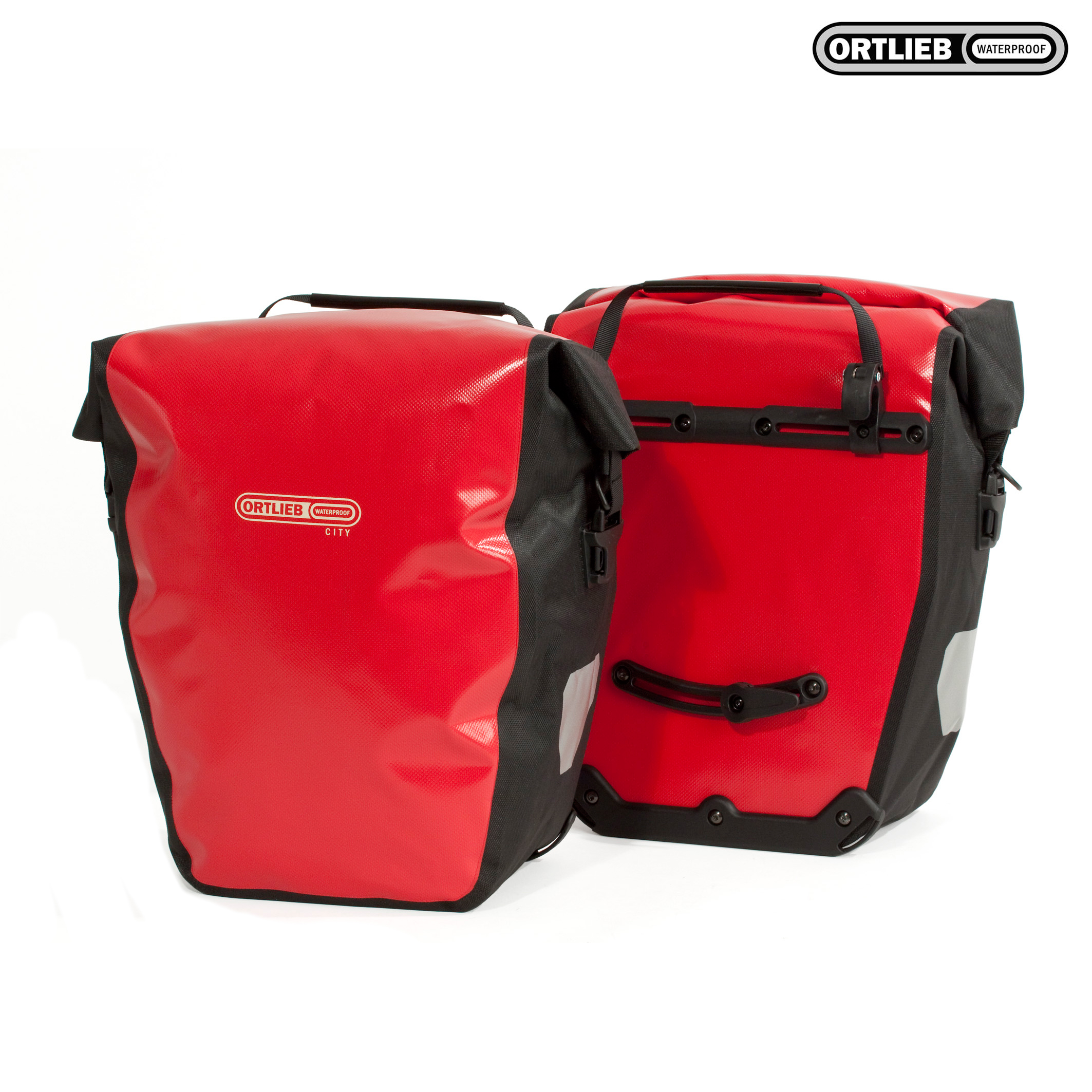 กระเป๋าหลัง ORTLIEB Back-Roller City Panier Bags (Pair) มีสีดำ, แดง และ ขาว