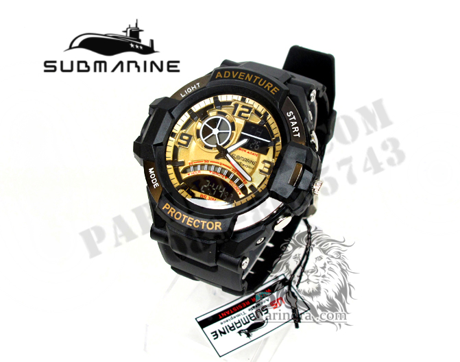 นาฬิกา US submarine Adventure Protector รุ่น TP3156M สีดำตัดทอง(พื้นดำ)