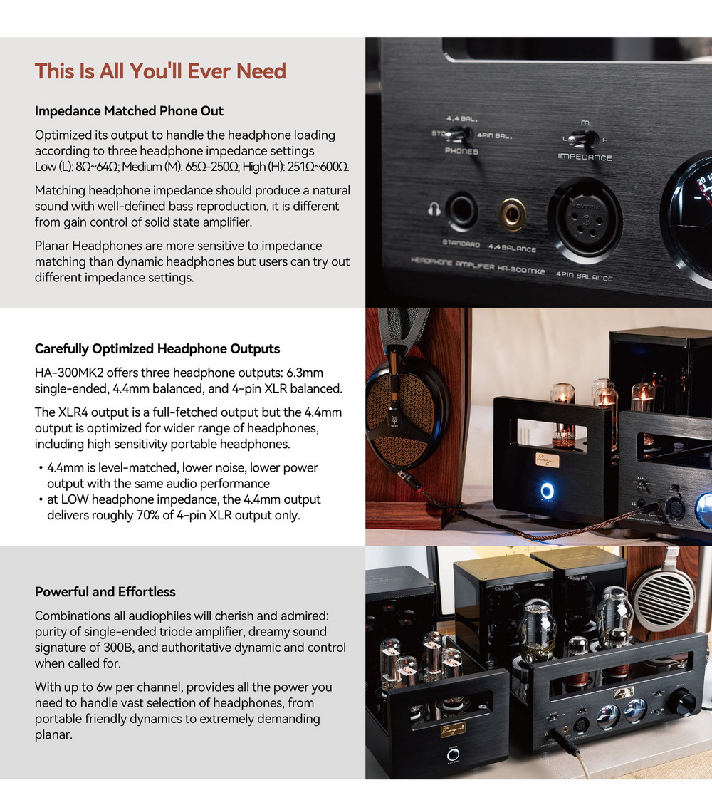 ขาย Cayin HA-300MK2 แอมป์ตั้งโต๊ะหลอดแก้วสูญญากาศ แบบ Direct Heated Triode