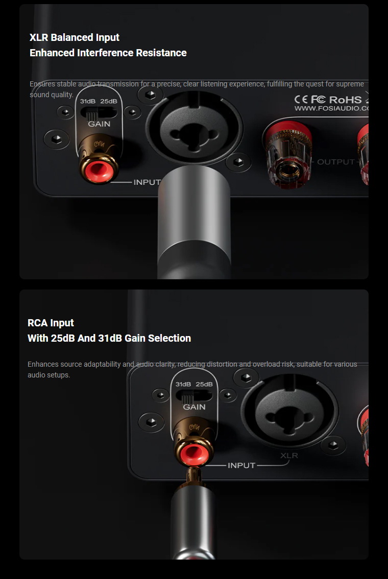 Fosi Audio V3 Mono Amplifier ตั้งโต๊ะ Class D ชิป TI TPA3255 ทรงพลัง เปลี่ยน OpAmp ได้ ประกันศูนย์ไทย