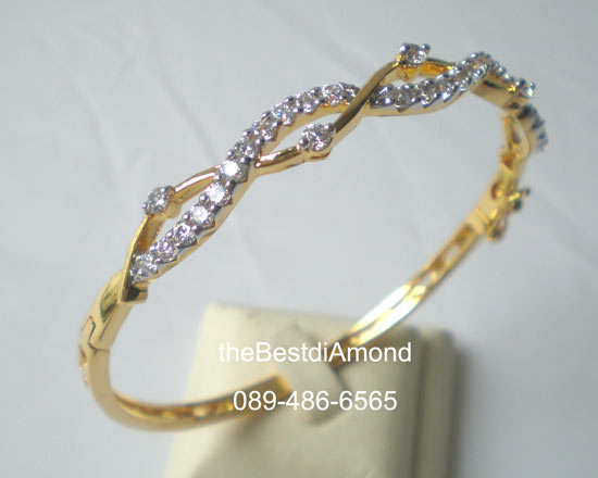 สินค้าหมด+BB036กำไลเพชรโคลนนิ่ง ลาย5เกรียวหรูหรา ดูดี มีรสนิยม งานสวยสุดๆๆ เพชรงามวิ๊งๆ Modernมาก แบบมาจากร้านเพชรเลยค่ะ