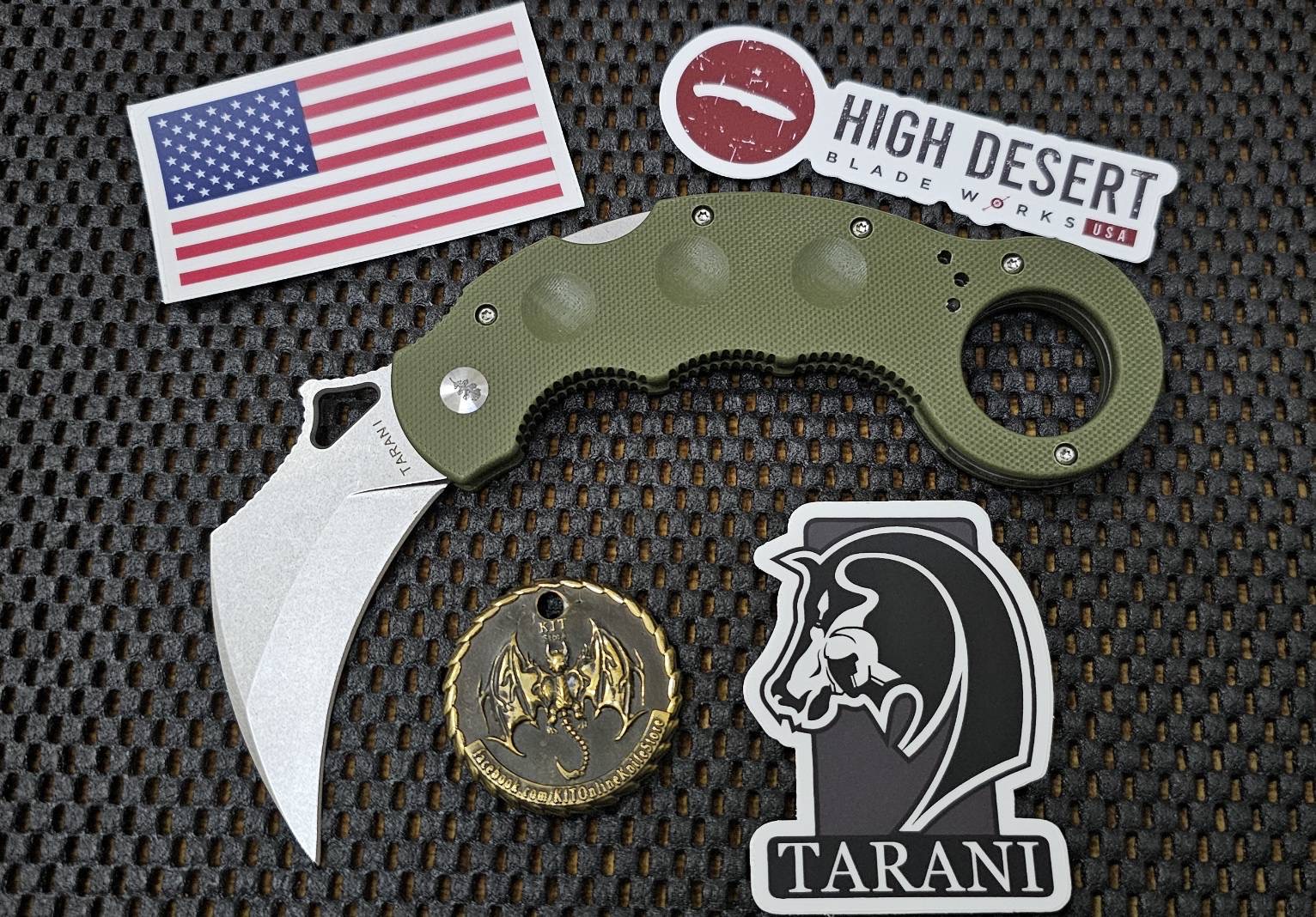 High Desert TARANI Journeyman BRAMP Karambit - Green