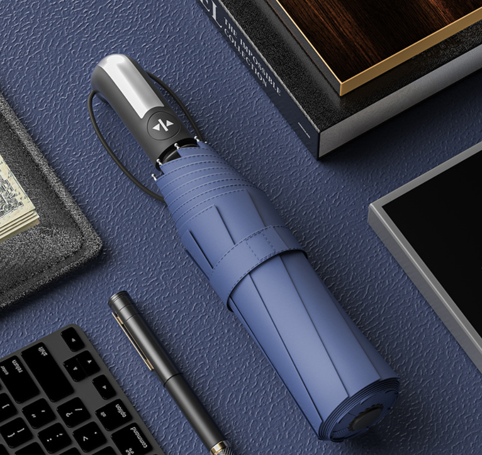 ร่มพับ 3 ตอน 23 นิ้ว 10 ก้าน เปิด-ปิด อัตโนมัติพร้อมสายคล้องมือ รุ่น NQ-66