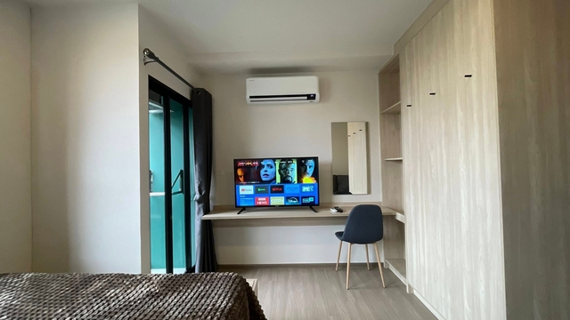 ให้เช่าคอนโดเดอะ มูฟ เกษตร 24.5 ตร.ม.เฟอร์ครบ มีเครื่องซักผ้า ตรงข้าม ม.เกษตร