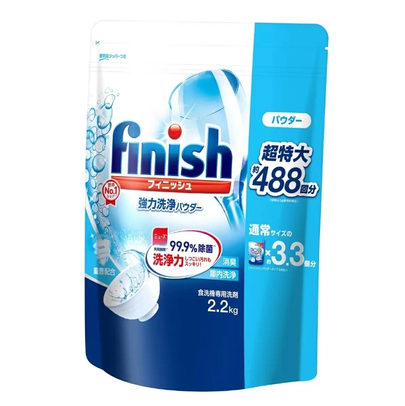 ผงล้างจานใช้กับเครื่องล้างจาน finish powder all in 1 Dishwasher Powder 2.2 kg