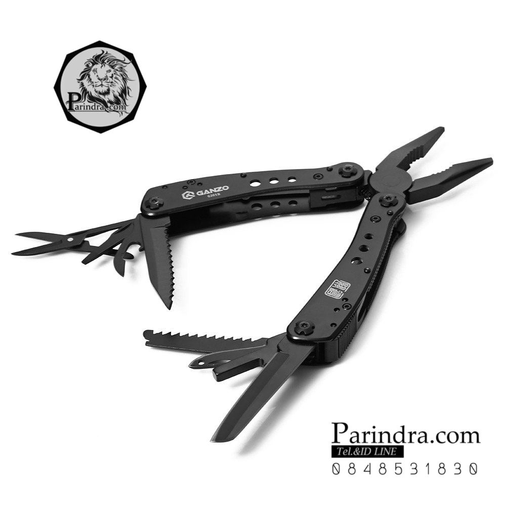 คีมเอนกประสงค์ Multi-Tools Ganzo กานโซ่ รุ่น G201-B สีดำสนิท ของแท้ 100%