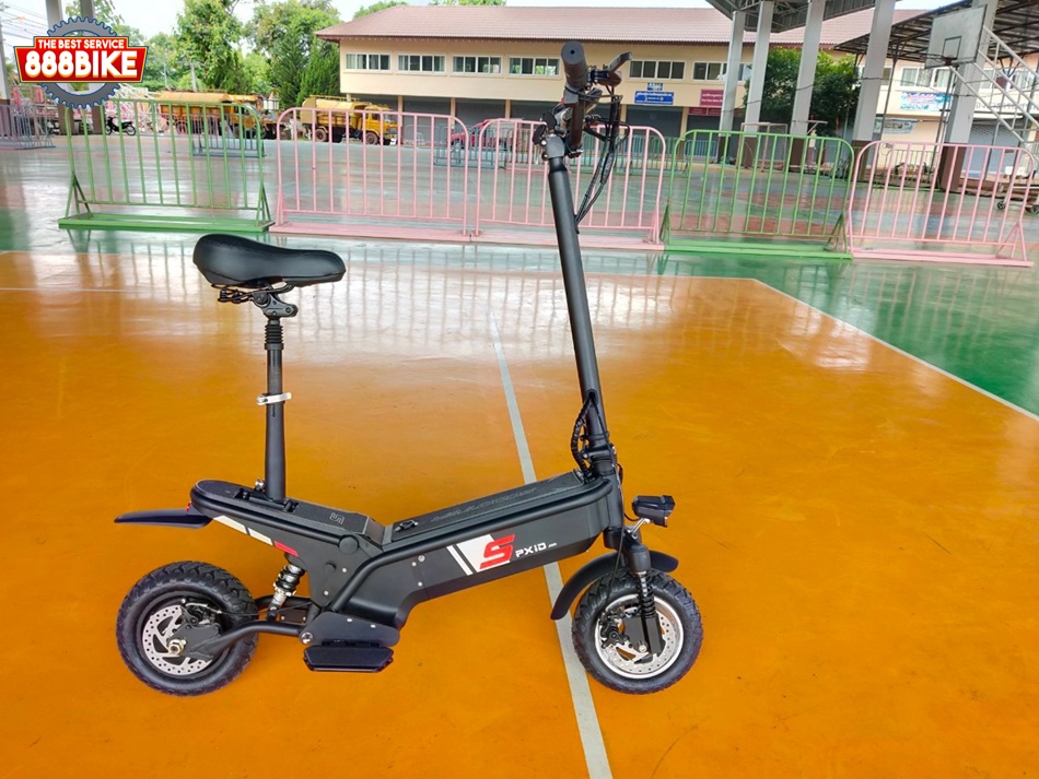 สกู๊ตเตอร์ไฟฟ้า PXID F1 ELECTRIC SCOOTER โช๊คหน้า+หลัง มอเตอร์ 500 วัตต์ ความเร็วสูงสุด 45กม./ชม, 10Ah 48V (30กม.) เดินทางได้ 30-40 กม.