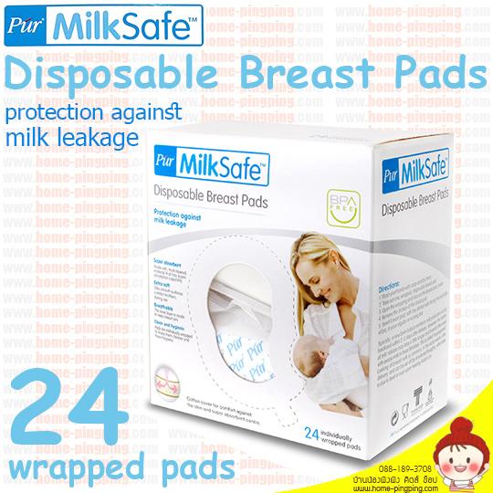 แผ่นซับน้ำนม Pur แบบใช้แล้วทิ้ง Disposable Breast Pads แพ็ค 24 ชิ้น ยี่ห้อ PUR