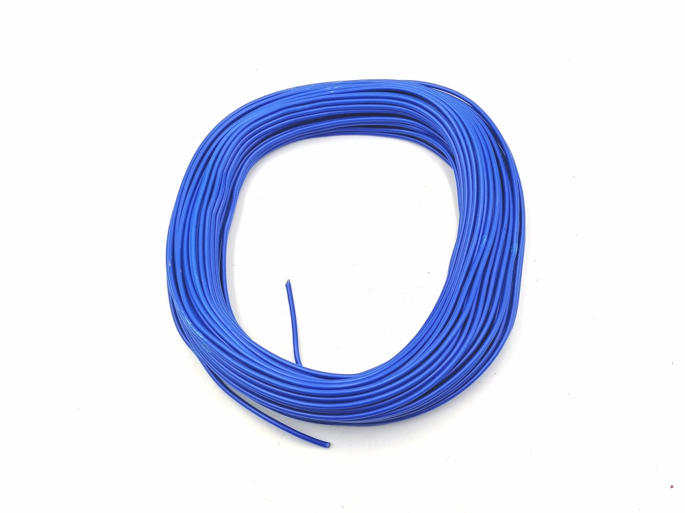 สายไฟเดี่ยว ชนิดอ่อน 2 sq.mm.(ราคาต่อม้วน-สีน้ำเงิน)