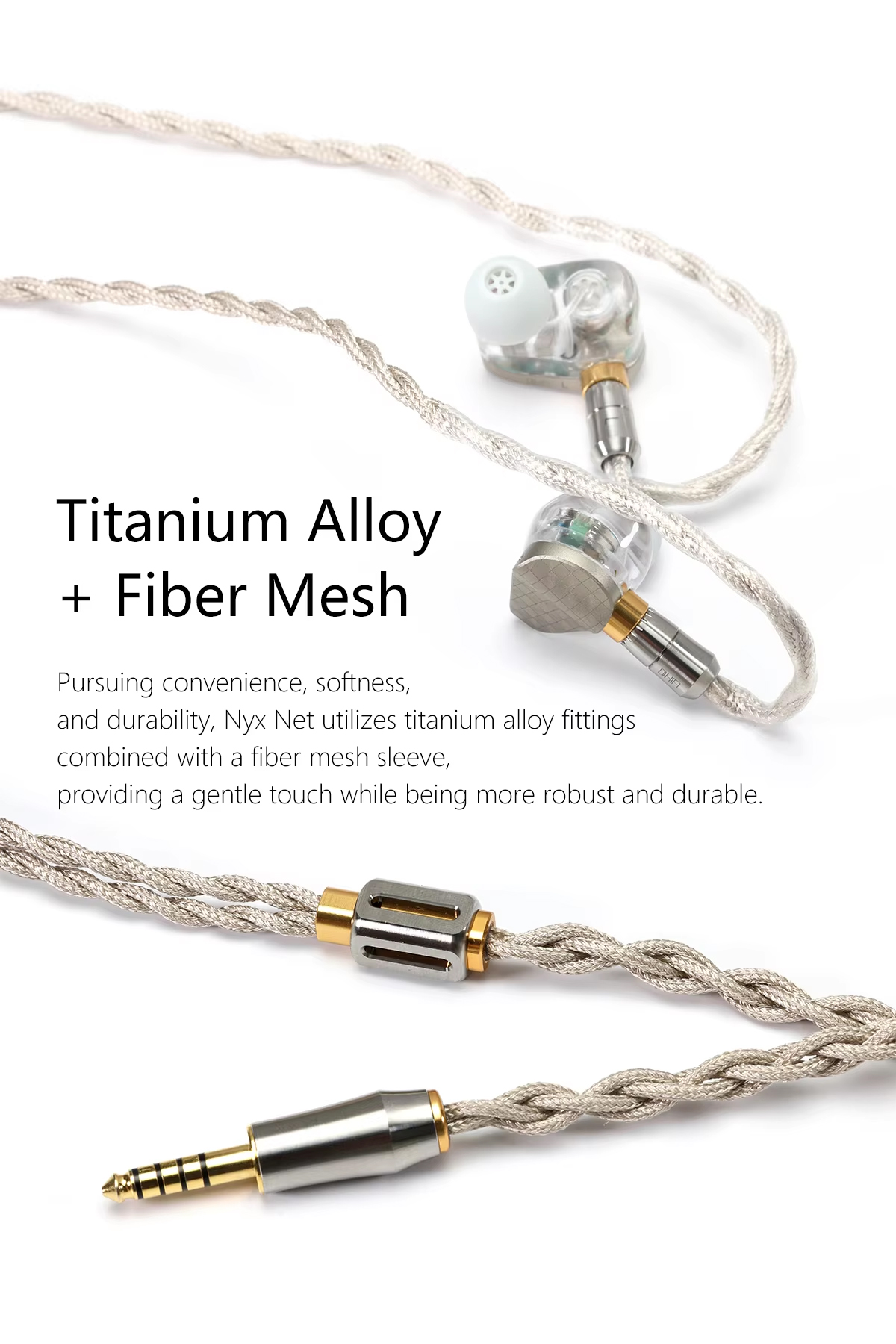 [PreOrder] DD BC130 (Nyx Net) สายอัพเกรดหูฟัง ความบริสุทธิ์สูง เปลี่ยนขั้วหูฟังได้ ประกันศูนย์ไทย