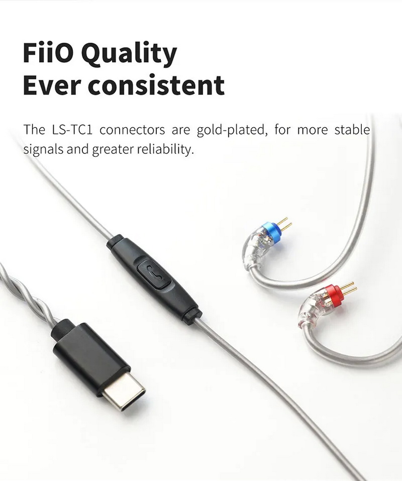 FiiO LS-TC1 สายอัพเกรดหูฟัง OFC โครงสร้าง Litz พร้อมชิปถอดรหัส DSP ในตัว