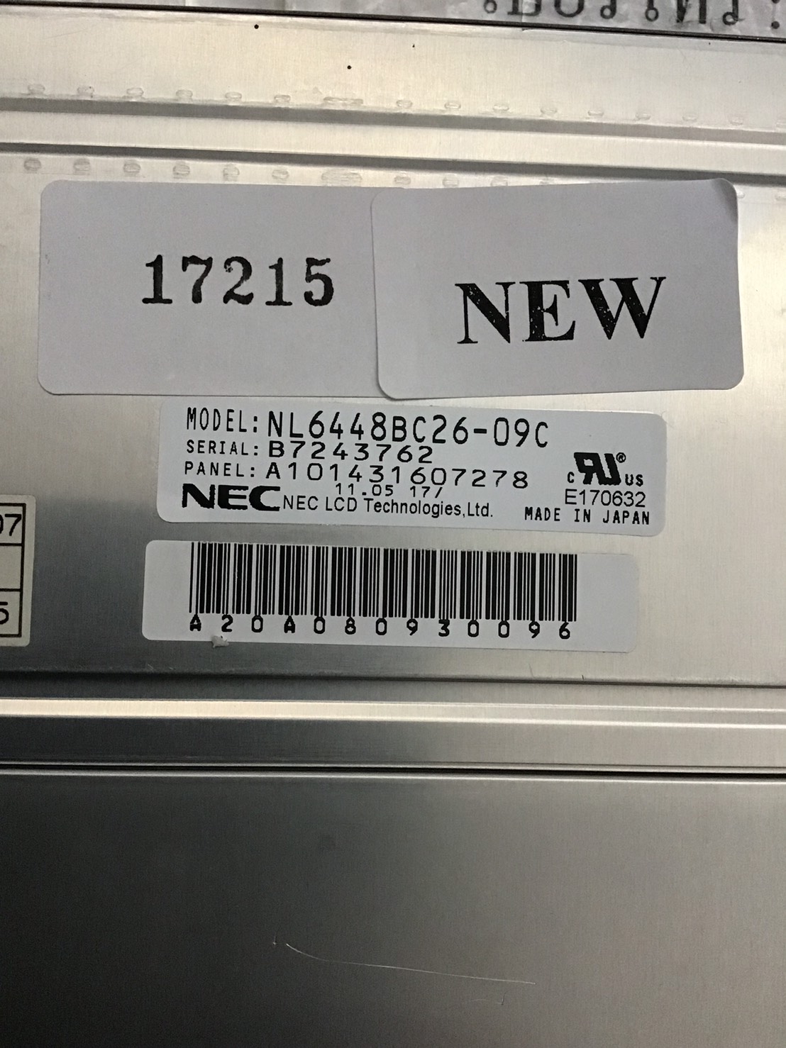 NL6448BC26-09 LCD PANEL “ NEC ”