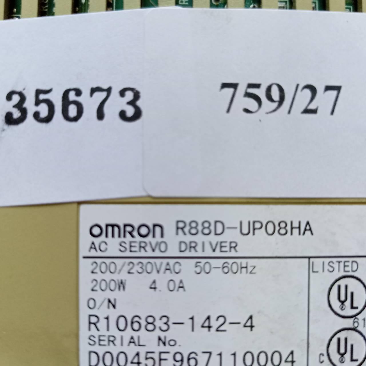 R88D-UP08HA SERVO DRIVE " OMRON "