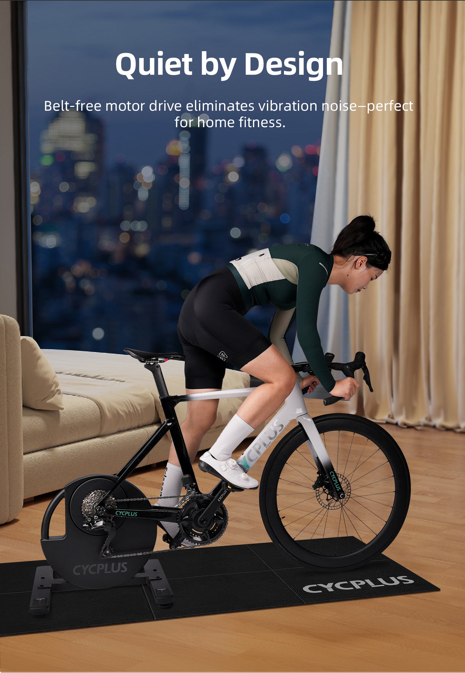 CYCPLUS R200 เครื่องปั่นจักรยานอัจฉริยะ 2200W | Smart Bike Trainer ±1%