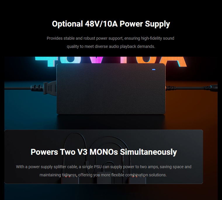 Fosi Audio V3 Mono Amplifier ตั้งโต๊ะ Class D ชิป TI TPA3255 ทรงพลัง เปลี่ยน OpAmp ได้ ประกันศูนย์ไทย