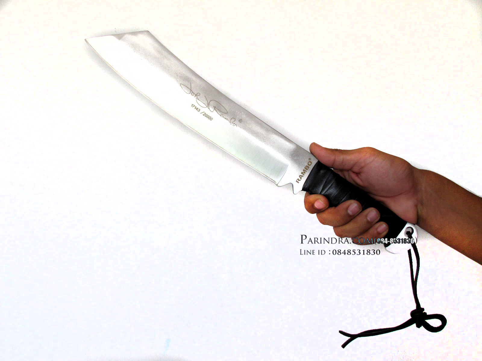 มีดเดินป่าใบตาย RAMBO IV แรมโบ้ 4 สุดโหด (สีเงิน)