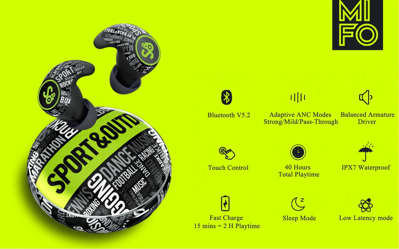 Mifo S หูฟัง TWS 1 ไดรเวอร์ 1BA กันน้ำ IPX7 ประกันศูนย์ไทย