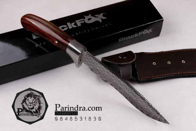 มีดใบตาย Blackfox แบบกัดลายรูปคลื่น Black FOX (corrosion pattern)ขนาด 12 นิ้ว