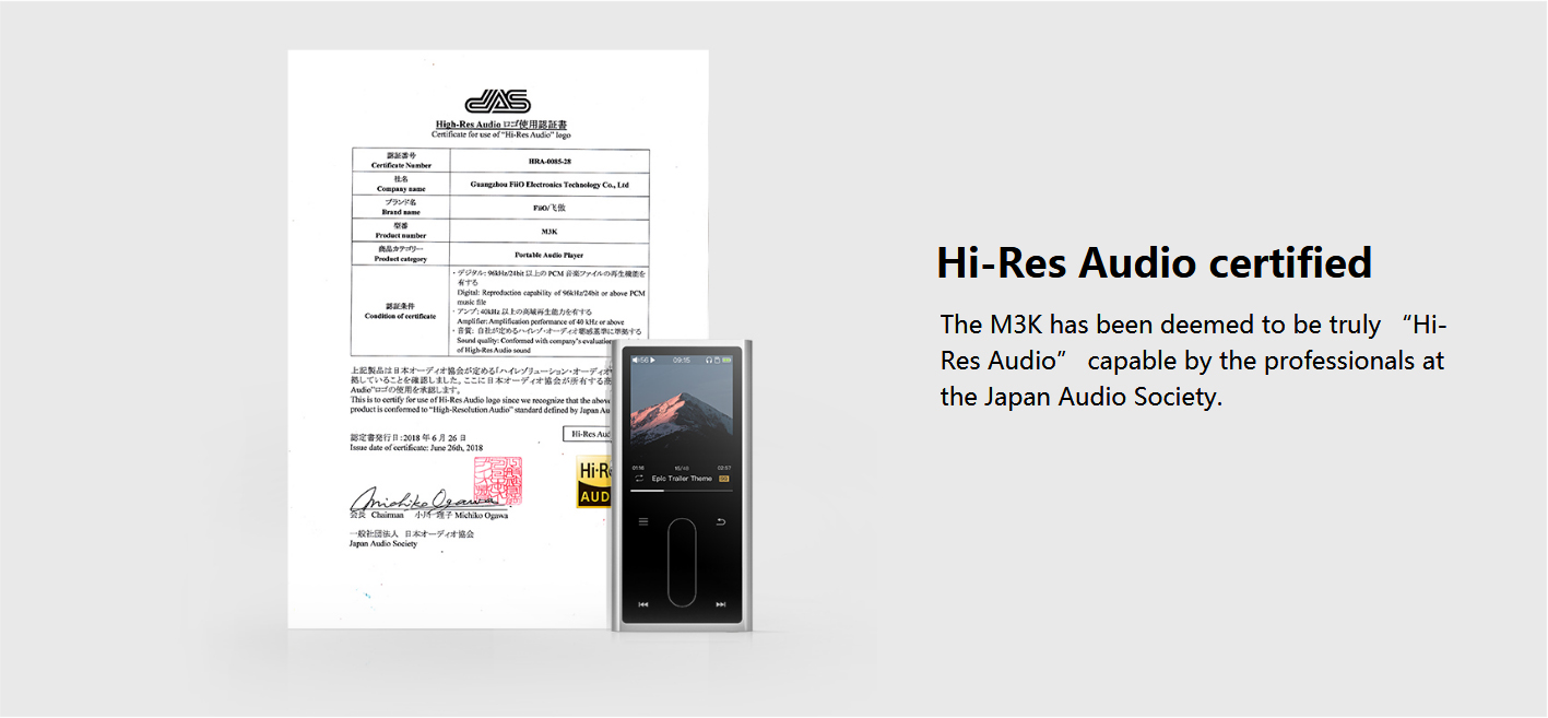 ขาย FiiO M3K เครื่องเล่นพกพา รองรับ Hi-Res อัดเสียงได้