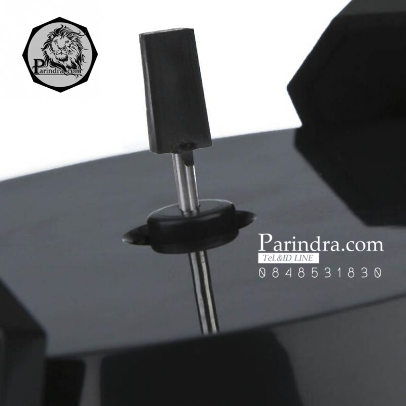 แท่นโชว์สินค้าแบบหมุน จานหมุน แท่นหมุน ถาดหมุน พลังงานแสงอาทิตย์ และใส่แบตเตอรี่ได้ ดีไซน์คล้ายขายานอวกาศ สีดำ