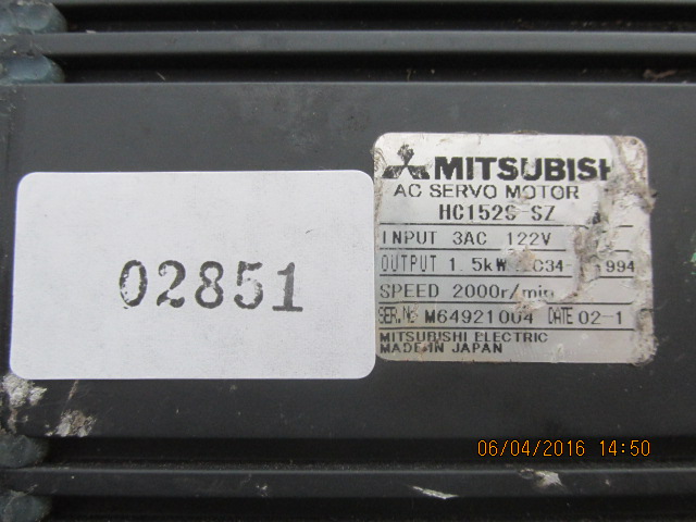 SERVO MOTOR “ MITSUBISHI ” รุ่น HC152S-SZ