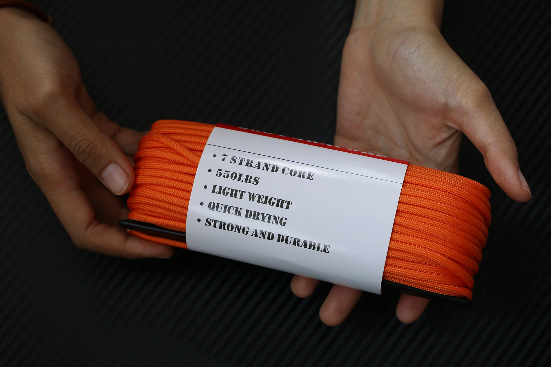 เชือกพาราคอร์ด PARACORD 550 คุณภาพสูง # ORANGE ใช้ได้งานได้เอนกประสงค์
