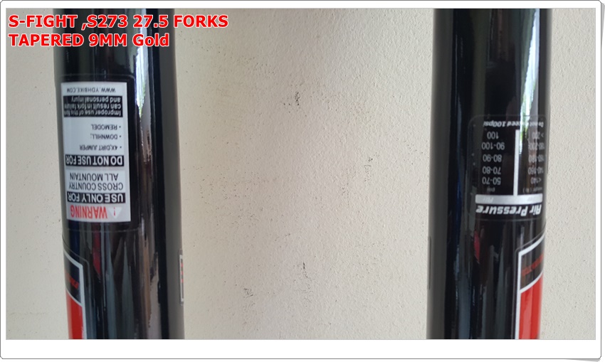 โช๊คลม S-Fight Air fork คอเทเปอร์ แกน15 (30mm.) 2016 ,S293