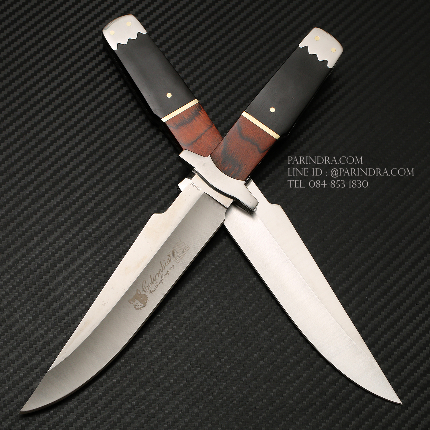 มีดเดินป่า COLUMBIA รุ่น G01 ใบมีดสวย ด้ามจับไม้ ใบมีดสแตนเลส