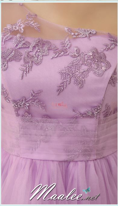 พร้อมส่ง ชุดราตรีสั้น ชุดเพื่อนเจ้าสาว ไหล่เดียว สีม่วง Purple Pp-001B