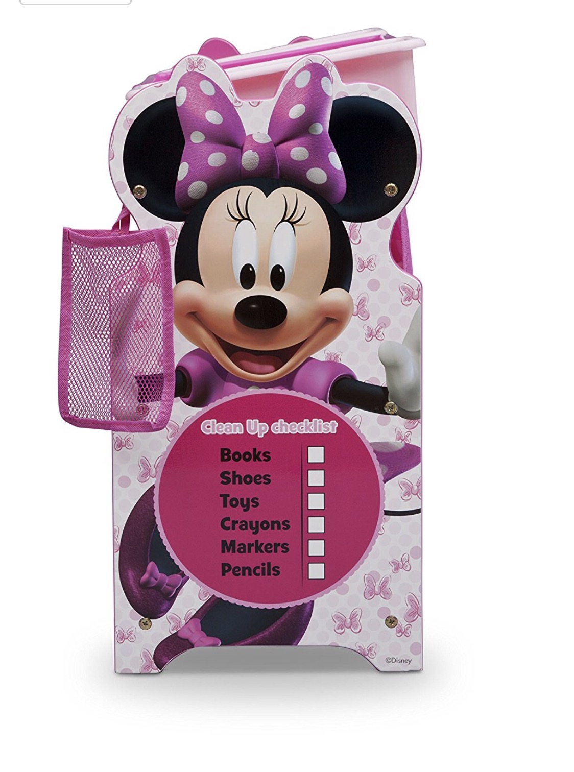 ชั้นเก็บของเด็กแบบกล่องพลาสติก 9 ช่อง หรูหรา ขนาดใหญ่ ลายมินนี่เม้าส์ ลิขสิทธิ์แท้จากอเมริกา Delta Children Disney Minnie Mouse Deluxe 9 Bin Organizer