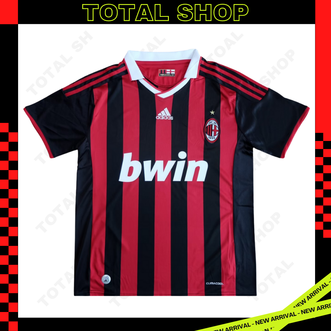AC Milan 2009/10 Vintage Jersey เสื้อฟุตบอลย้อนยุค เสื้อเอซี มิลานย้อนยุค