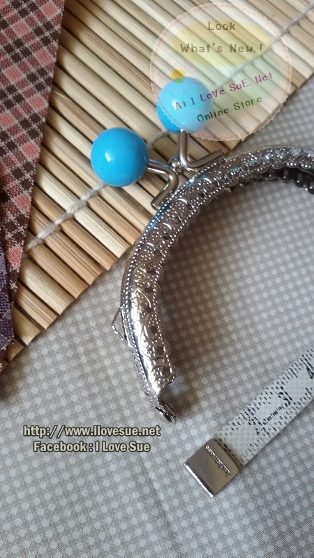 ปากปิ๊กแป๊ก ขนาด 8.5 cm แบบโค้งสีเงิน หัวลูกกวา่ดฟ้า