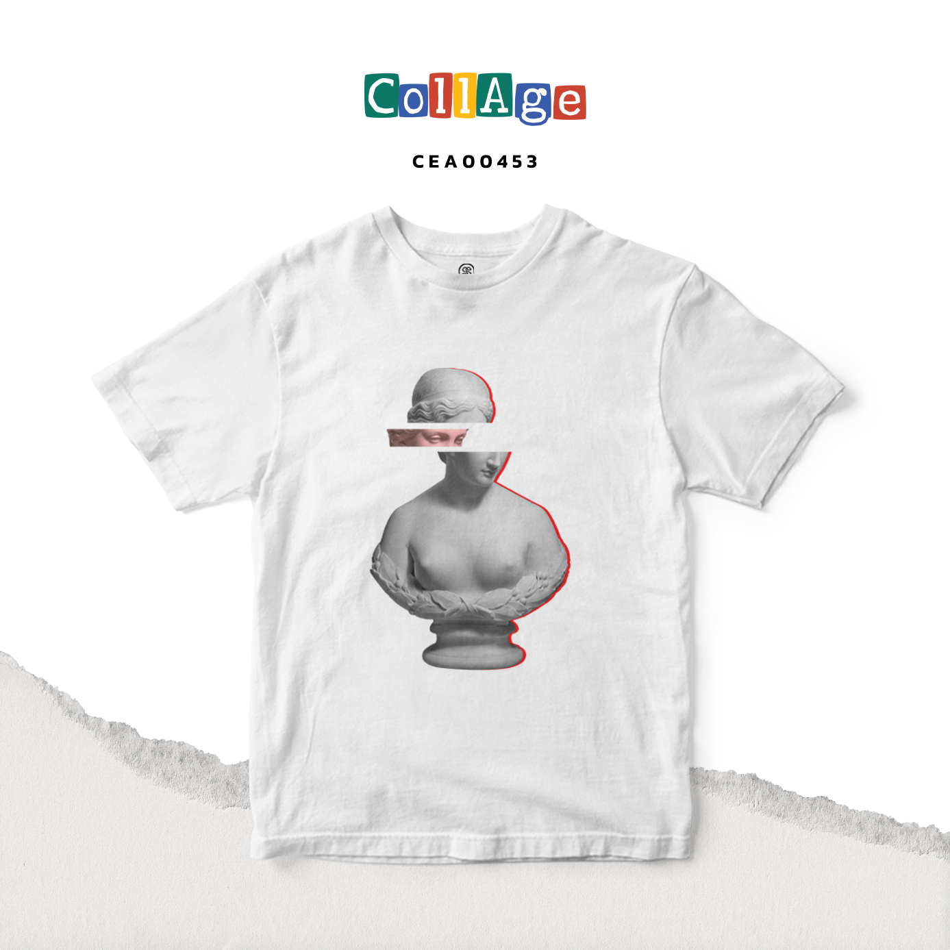 เสื้อยืดพิมพ์ลาย Collage Kallisto II รหัส CEA00453 สีขาว #เสื้อยืด #Collage
