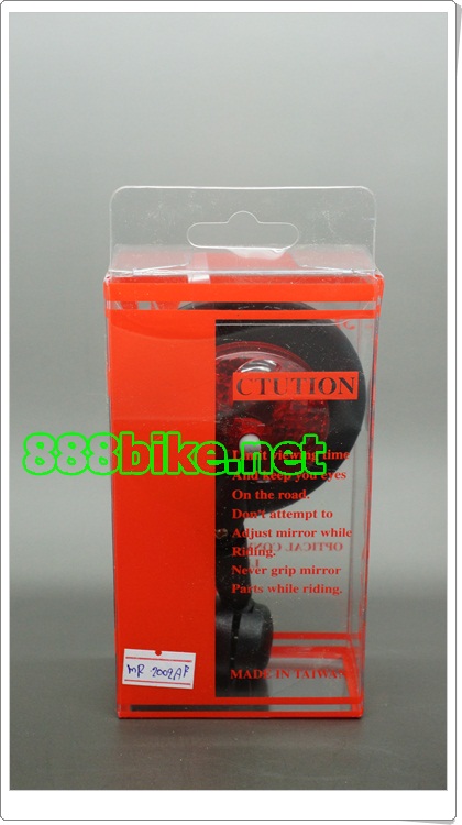 NIB 3D 2002B Rear View Bicycle Mirror Handlebar กระจกกลมนูนใหญ่ เสียบปลายแฮนด์ สำหรับรูเล็ก 15-22มม. ขาสั้น