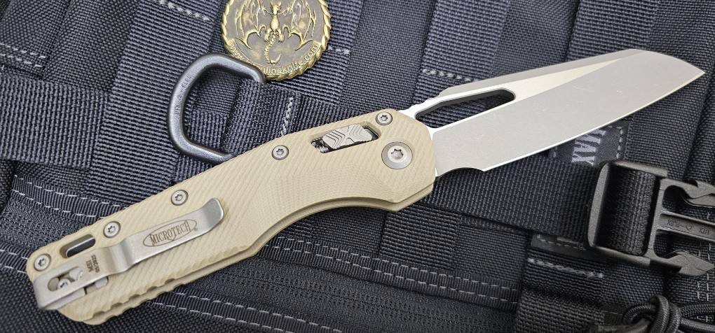 Microtech MSI S/E - Tan Fluted G-10 - Apocalyptic Blade