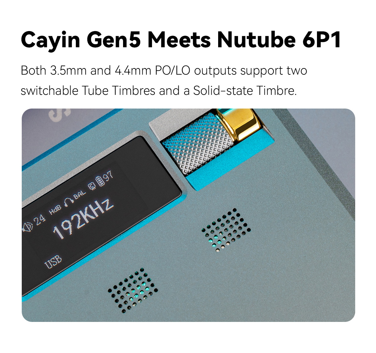 Cayin RU9 DAC/AMP พกพา หลอดสุญญากาศ Nutube 6p1 และ DAC Dual AK4493SEQ ประกันศูนย์ไทย