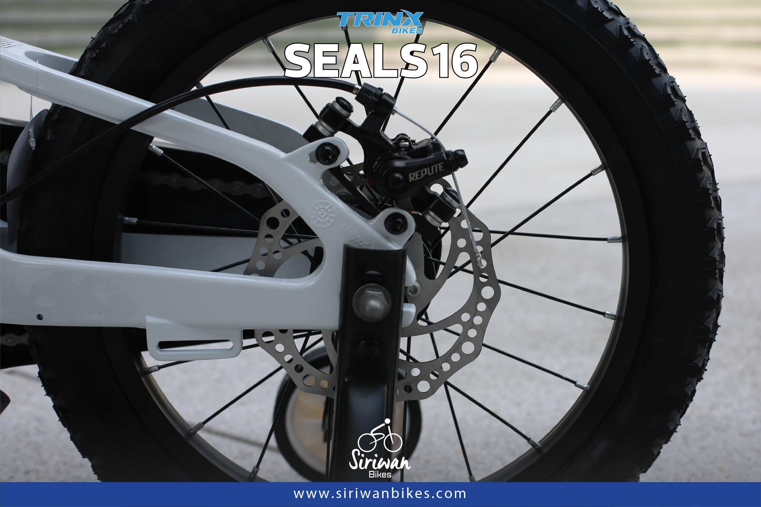 จักรยานเสือภูเขาเด็ก TRINX SEALS 16D เฟรมแมกนีเซียม (ดิสก์สาย) 16 นิ้ว 2023