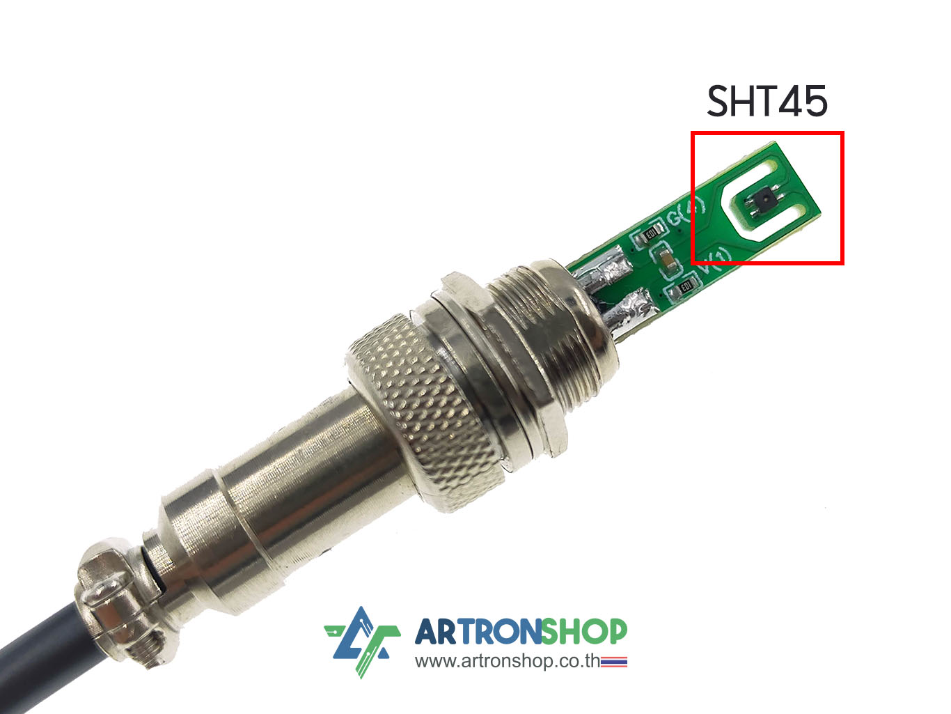 SHT45 เซ็นเซอร์วัดอุณหภูมิและความชื้นความแม่นยำสูง ±0.1°C / ±1.0%RH หัวกันน้ำ I2C