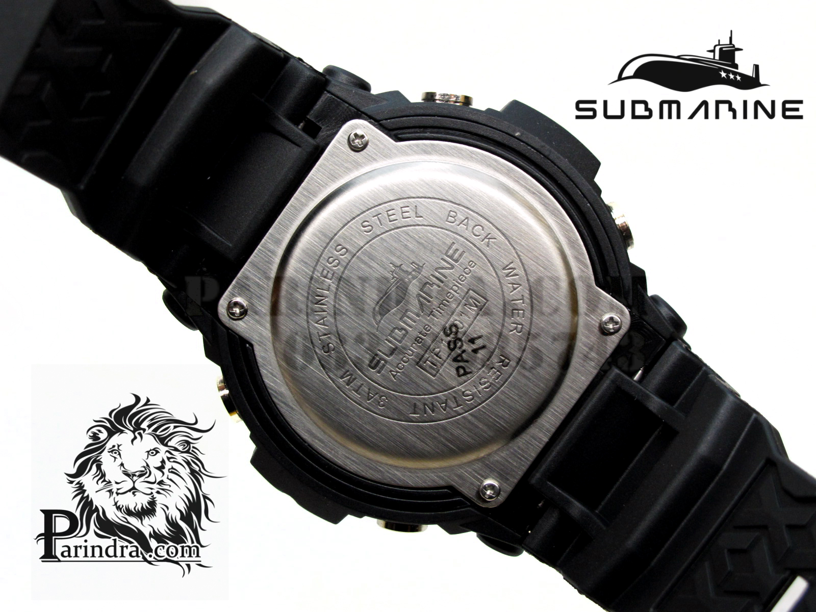 นาฬิกา US submarine TP1301M สีดำ พื้นหลังดำ