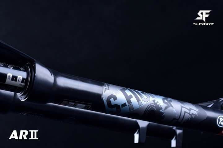 โช๊คลม S-FIGHT AR2 AIR FORK ยุบ 100มม, S518 คอเทเปอร์, แกน 9mm, 29er 2019