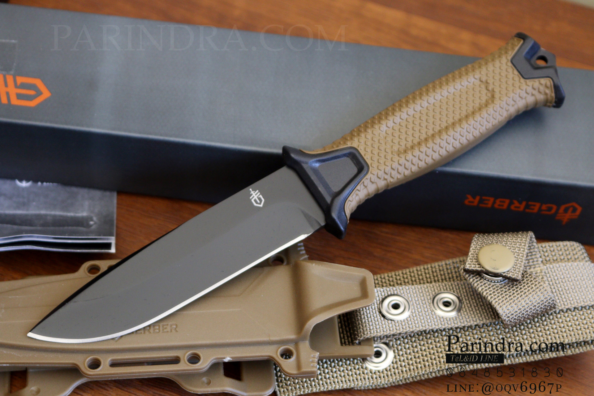 มีดใบตาย Gerber Strong Arm OEM ใบเรียบ น้ำตาล ขนาด 10 นิ้ว หล่อสุดๆ A++