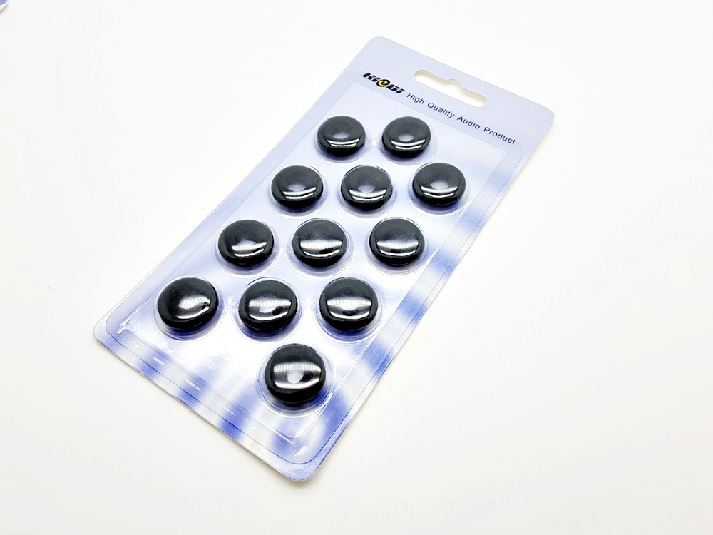 ฟองน้ำหูฟังเอียบัด Hiegi สีดำ เจาะรู ขนาดมาตรฐาน สำหรับหูฟัง Earbud ทุกรุ่น 1แพค 6คู่