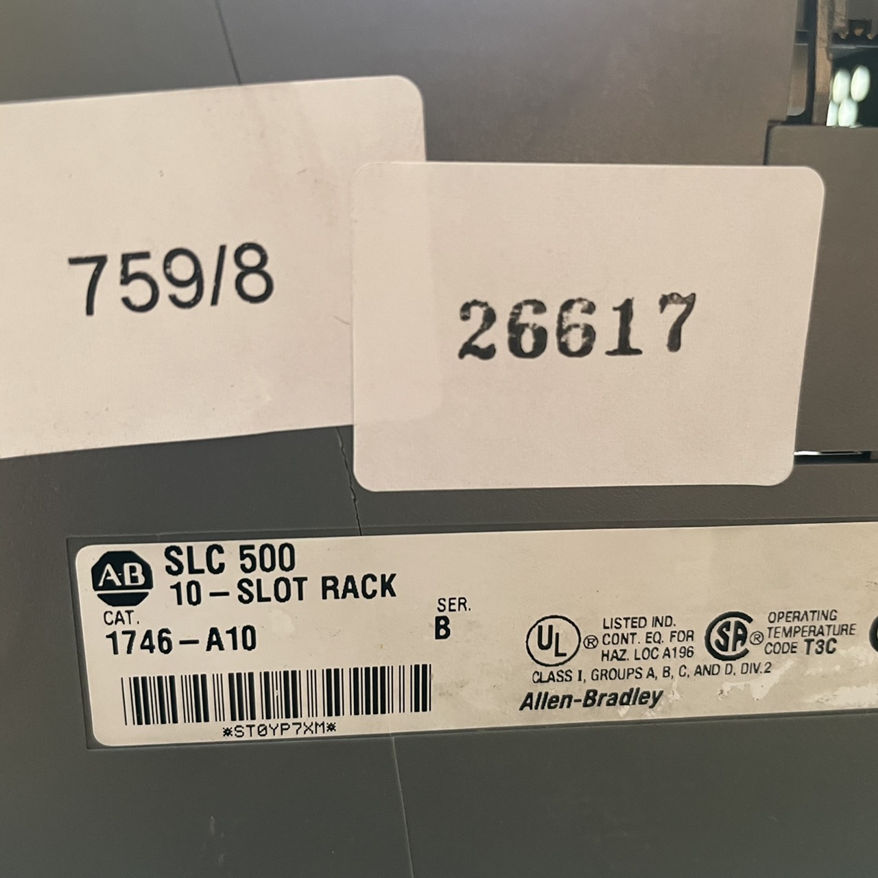 SLC500 1746-A10 PLC " ALLEN-BRADLEY "