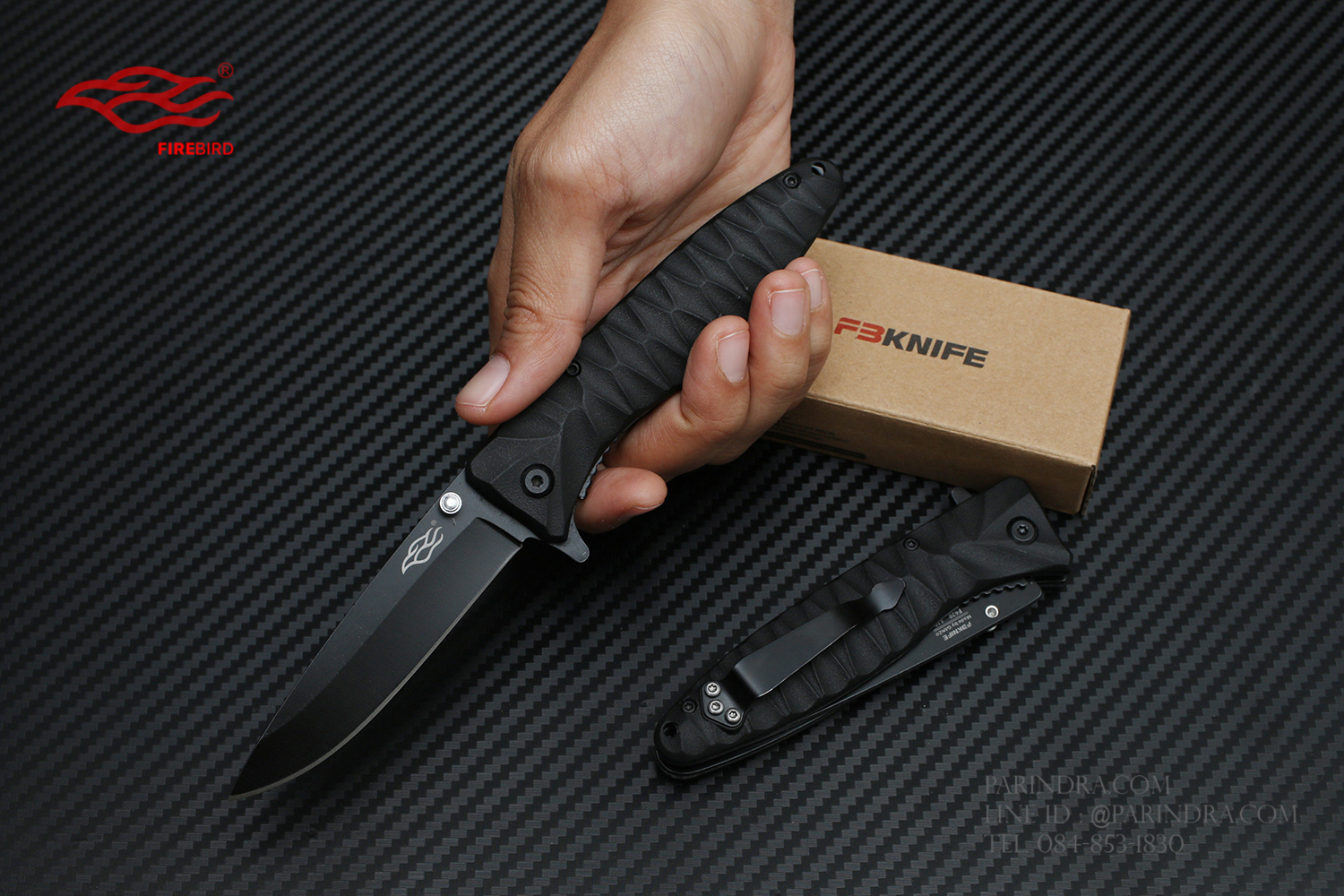 มีดพับ GANZO FIREBIRD F620-B1 ด้ามสีดำ ของแท้ 100%