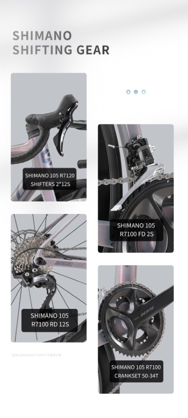จักรยานเสือหมอบคาร์บอน INVINCIBLE SPORT 2025 | Shimano 105 2x12 Speed