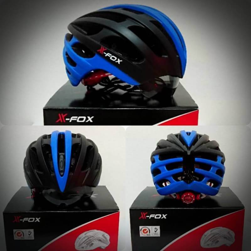หมวกจักรยานมีแว่น X-FOX Aero TT Helmet,XF66