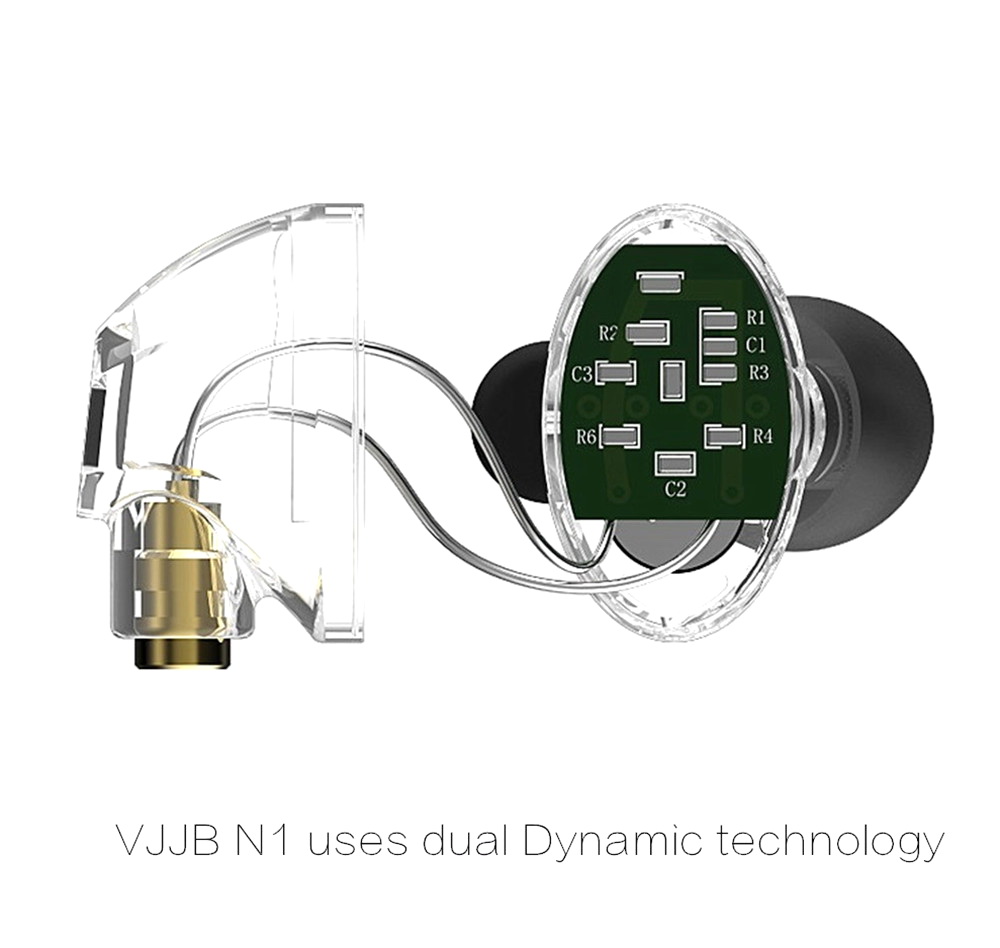 ขาย VJJB N1 หูฟัง 2 ไดรเวอร์ถอดสายได้ มาพร้อมสาย2in1 สายธรรมดา และ ไมค์ 2 เส้นในชุด