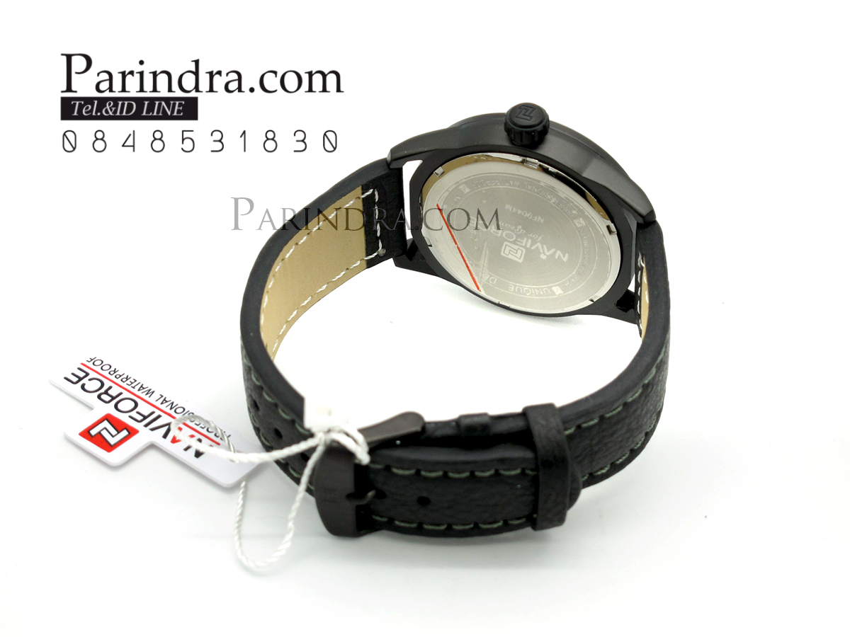 นาฬิกา Naviforce รุ่น NF9044M สายหนังสีดำ แท้ 100%